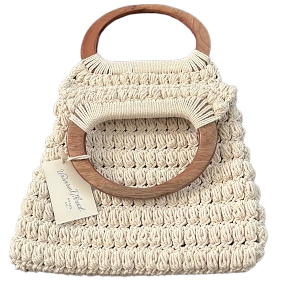Universal Thread Handbags - Universal Thread Crochet Bag with Wooden Handle